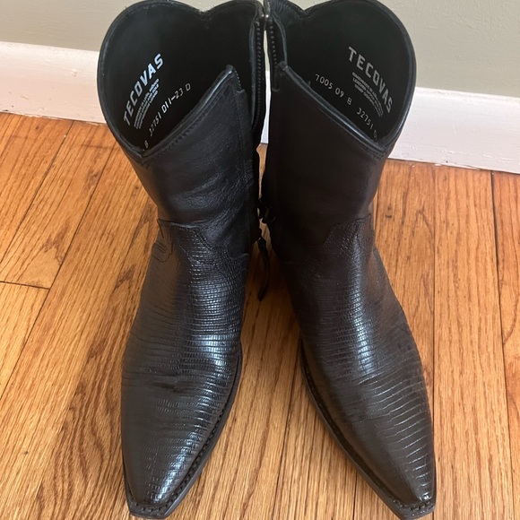 Tecovas Shoes - Tecovas Women’s Black Caiman Lizard 🦎 Cowboy Western Boots Classic Leather